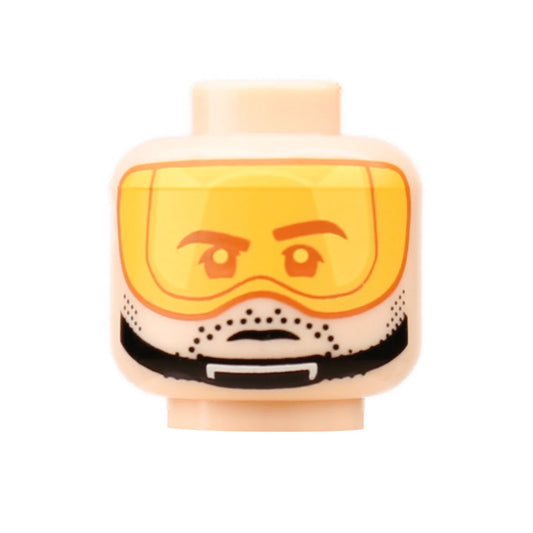 Rebel Pilot Head (Stubble) - Custom Part (Orbital)