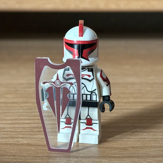 Phase 1 Riot Trooper With Shield - LEGO Custom Minifigure