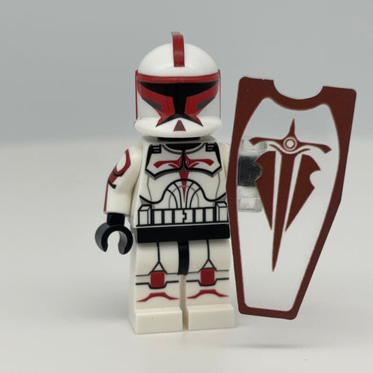 Phase 1 Riot Trooper With Shield - LEGO Custom Minifigure