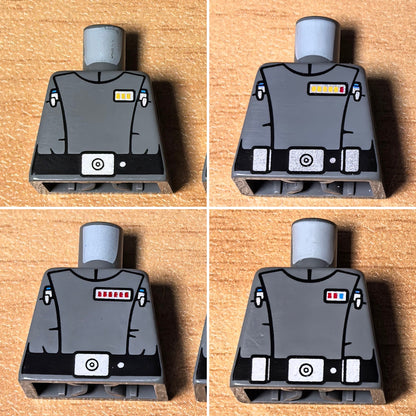 Imperial Officer Torso 4-Pack - LEGO Custom Accessory (GCC)