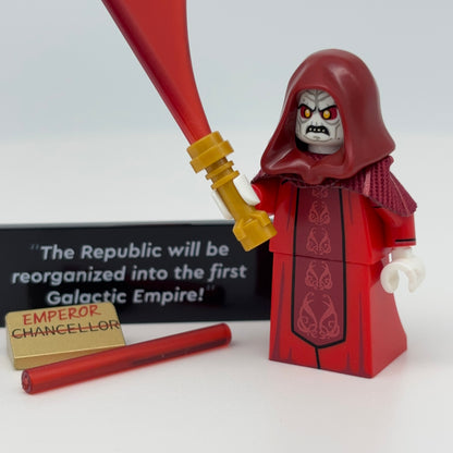 Palpatine (Crimson Chancellor) - LEGO Custom Minifigure (PTC)