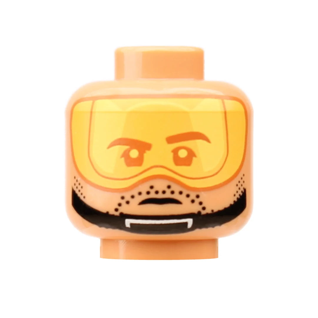 Rebel Pilot Head (Stubble) - Custom Part (Orbital)