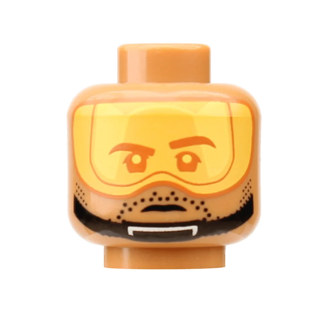 Rebel Pilot Head (Stubble) - Custom Part (Orbital)