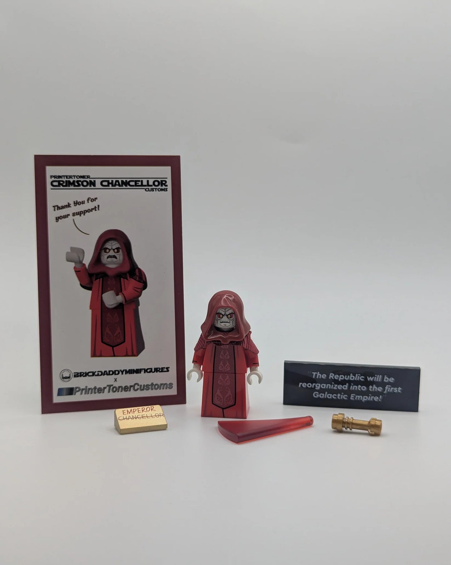 Palpatine (Crimson Chancellor) - LEGO Custom Minifigure (PTC)