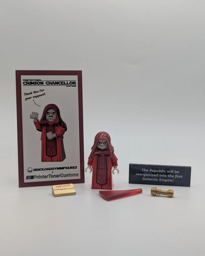 Palpatine (Crimson Chancellor) - LEGO Custom Minifigure (PTC)